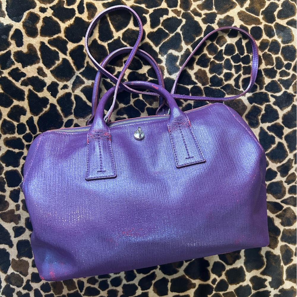 Furla Shimmering Purple Tote Bag